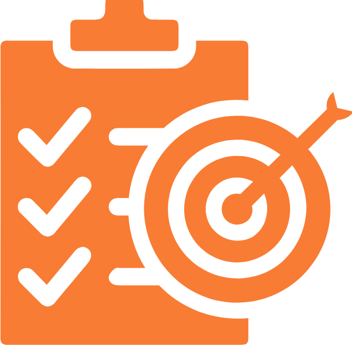 Icone missão empresarial.