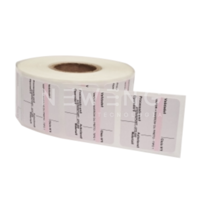 Fotografia etiqueta para identificação container esterilização manual Stericontrol.