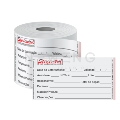 Fotografia etiqueta para identificação manual Stericontrol.