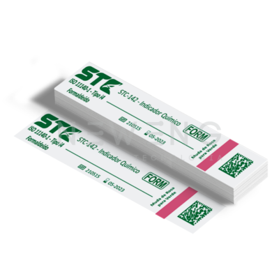 Fotografia indicador químico para formaldeído tipo 4 Stericontrol.