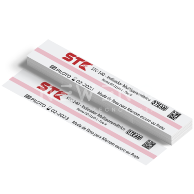 Fotografia indicador químico para vapor tipo 4 Stericontrol.