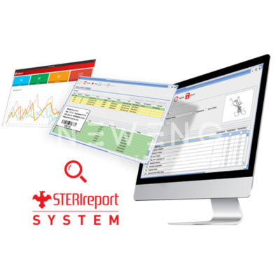 Fotografia monitor e análises software Sterireport.