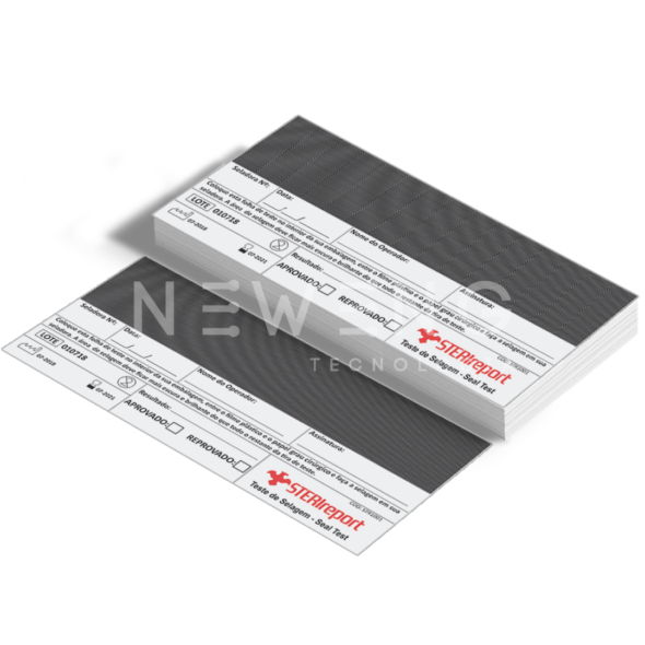 Fotografia teste para seladora contínua em papel grau cirúrgico Stericontrol.